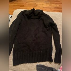 Women's Black Turtleneck Sweater